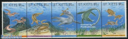 Saint Kitts/Nevis 1994 Prehistoric Animals 5v [::::], Mint NH, Nature - Prehistoric Animals - Turtles - Vor- U. Frühgeschichte