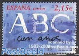 Spain 2003 100 Years ABC Journal 1v, Mint NH, History - Newspapers & Journalism - Nuovi