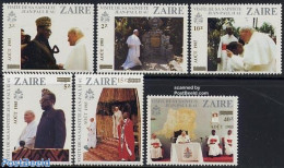 Congo Dem. Republic, (zaire) 1985 Popes Visit 6v, Mint NH, Religion - Pope - Religion - Papas