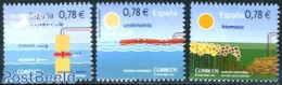 Spain 2010 Renewable Energy 3v, Mint NH, Nature - Science - Environment - Energy - Ongebruikt