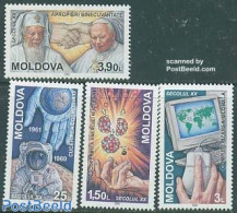 Moldova 2000 20th Century 4v, Mint NH, Religion - Science - Transport - Various - Pope - Religion - Atom Use & Models .. - Päpste