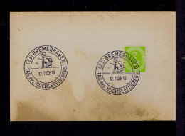 Gc8576 GERMANY Bremerhaven "deep Sea Fisherman Day" Fishers Big Poissons 1953 (in Carton Postal) Jobs Métiers - Other & Unclassified