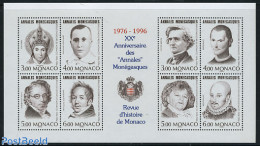 Monaco 1996 Annales Monegasques S/s, Mint NH, History - Performance Art - Religion - Newspapers & Journalism - Music -.. - Ungebraucht