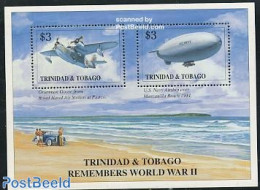 Trinidad & Tobago 1996 End Of World War II S/s, Mint NH, History - Transport - World War II - Aircraft & Aviation - Ze.. - Guerre Mondiale (Seconde)