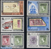 Montserrat 1976 Stamp Centenary 6v, Mint NH, Transport - 100 Years Stamps - Post - Stamps On Stamps - Ships And Boats - Correo Postal