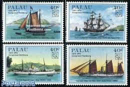 Palau 1984 UPU Congress 4v, Mint NH, Transport - U.P.U. - Ships And Boats - U.P.U.
