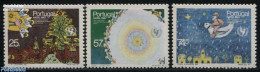 Portugal 1987 Christmas 3v, Mint NH, Religion - Christmas - Art - Children Drawings - Ongebruikt