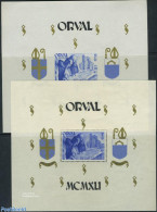 Belgium 1941 Orval 2 S/s, Mint NH, Religion - Churches, Temples, Mosques, Synagogues - Religion - Ungebraucht