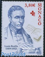 Monaco 2009 Louis Braille 1v, Mint NH, Health - Science - Disabled Persons - Inventors - Art - Books - Neufs