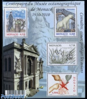 Monaco 2010 Oceanographic Museum Centenary S/s, Mint NH, Nature - Transport - Bears - Ships And Boats - Art - Museums - Nuevos