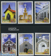 Netherlands Antilles 2008 50 Years Diocese 6v, Mint NH, Religion - Churches, Temples, Mosques, Synagogues - Iglesias Y Catedrales