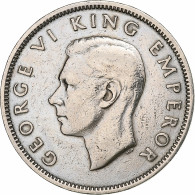 Nouvelle-Zélande, George VI, Florin, 1947, Londres, Cupro-nickel, TB+, KM:10.2a - New Zealand