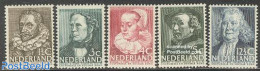 Netherlands 1938 Famous Persons 5v, Unused (hinged), Science - Chemistry & Chemists - Art - Authors - Self Portraits - Ungebraucht