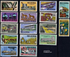 Nigeria 1973 Definitives 16v, Mint NH, Health - Nature - Science - Transport - Various - Health - Cattle - Fishing - C.. - Fishes