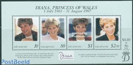 Niuafo'ou 1998 Death Of Diana 4v M/s, Mint NH, History - Charles & Diana - Kings & Queens (Royalty) - Royalties, Royals