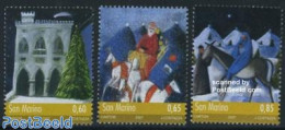 San Marino 2007 Christmas 3v, Mint NH, Religion - Christmas - Art - Modern Art (1850-present) - Neufs