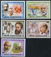 Central Africa 1977 Nobel Prize Winners 5v, Mint NH, History - Nature - Science - Nobel Prize Winners - Fish - Physici.. - Nobelprijs
