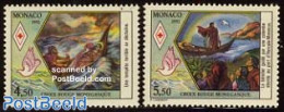 Monaco 1991 Red Cross 2v, Mint NH, Health - Transport - Red Cross - Ships And Boats - Neufs