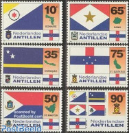 Netherlands Antilles 1995 Flags 6v, Mint NH, History - Various - Flags - Maps - Geografía