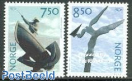 Norway 2002 Art 2v, Mint NH, History - Nature - Transport - Europa Hang-on Issues - Fishing - Ships And Boats - Art - .. - Ungebraucht
