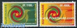 Suriname, Republic 2000 25 Years Of Independence 2v, Mint NH, History - History - Surinam