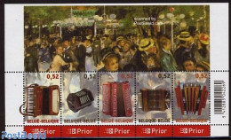 Belgium 2007 Music Instruments, Accordeon 5v M/s, Mint NH, Performance Art - Music - Musical Instruments - Art - Moder.. - Unused Stamps