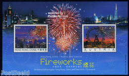 Austria 2006 Fireworks S/s (2 Countries), Mint NH, Various - Fairs - Joint Issues - Other Material Than Paper - Art - .. - Ungebraucht