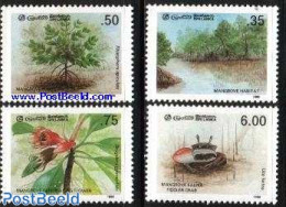 Sri Lanka (Ceylon) 1986 Mangroves 4v, Mint NH, Nature - Shells & Crustaceans - Trees & Forests - Maritiem Leven