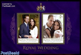 New Zealand 2011 Royal Wedding William & Kate S/s, Mint NH, History - Kings & Queens (Royalty) - Unused Stamps