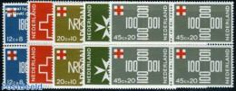 Netherlands 1967 Red Cross 5v, Blocks Of 4 [+], Mint NH, Health - Red Cross - Ungebraucht