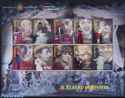 San Marino 2005 Theatre 10v M/s, Mint NH, Performance Art - Theatre - Nuovi