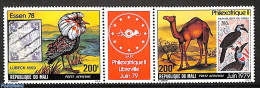 Mali 1979 Philexafrique 2v [:T:], Red Label, Mint NH, Nature - Animals (others & Mixed) - Birds - Camels - Stamps On S.. - Francobolli Su Francobolli