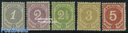 Netherlands Antilles 1889 Definitives 5v, Unused (hinged) - Other & Unclassified