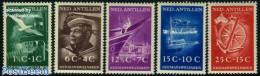 Netherlands Antilles 1952 Seamen Welfare 5v, Unused (hinged), Nature - Transport - Various - Birds - Ships And Boats -.. - Bateaux