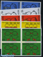 Netherlands 1969 Chlid Welfare 5v, Blocks Of 4 [+], Mint NH, Art - Children's Books Illustrations - Nuevos