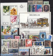 Belgium 1982 Yearset 1982 (39v+2s/s), Mint NH, Various - Yearsets (by Country) - Nuovi