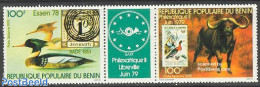 Benin 1978 Philexafrique 2v+tab [:T;] (green Or Orange Tab), Mint NH, Nature - Animals (others & Mixed) - Birds - Duck.. - Ongebruikt