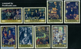 Spain 1972 Stamp Day, Paintings 8v, Mint NH, Stamp Day - Art - Paintings - Nuovi