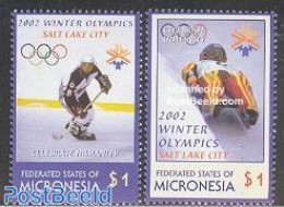 Micronesia 2002 Salt Lake City Olympics 2v, Mint NH, Sport - Ice Hockey - Olympic Winter Games - Hockey (Ijs)