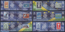 Solomon Islands 2005 European Philatelic Co-op. 6x2v [:], Mint NH, History - Europa Hang-on Issues - Stamps On Stamps - Europäischer Gedanke
