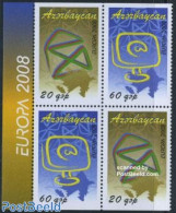 Azerbaijan 2008 Europa, Letters 4v [+], Mint NH, History - Europa (cept) - Other & Unclassified