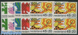 Netherlands 1968 Child Welfare 5v, Blocks Of 4 [+], Mint NH, Art - Children's Books Illustrations - Fairytales - Ongebruikt