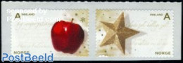 Norway 2009 Christmas 2v S-a, Mint NH, Nature - Religion - Fruit - Christmas - Nuevos