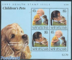 New Zealand 1993 Health, Domestic Animals S/s, Mint NH, Health - Nature - Health - Cats - Dogs - Ongebruikt