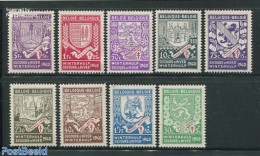 Belgium 1941 Coat Of ArmS 9v (from S/s), Mint NH, History - Coat Of Arms - Ungebraucht