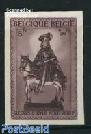 Belgium 1942 Winter Aid 1v, Imperforated (from S/s), Mint NH, Nature - Horses - Unused Stamps
