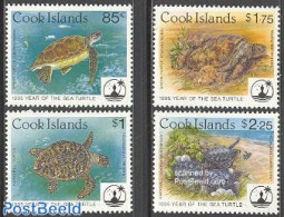 Cook Islands 1995 Sea Turtles 4v, Mint NH, Nature - Reptiles - Turtles - Andere & Zonder Classificatie