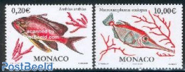 Monaco 2002 Definitives, Fish 2v, Mint NH, Nature - Fish - Nuovi