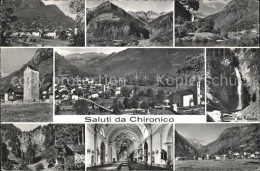 11631317 Chironico Teilansichten Alpenpanorama Kirche Wasserfall Cascata Del Tic - Andere & Zonder Classificatie