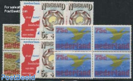 Netherlands 1976 Mixed Issue 4v, Block Of 4 [+], Mint NH, Nature - Transport - Birds - Ships And Boats - Nuovi